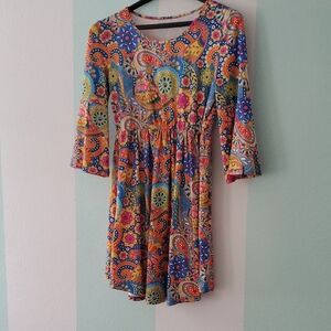 Colorful Paisley Midi Dress